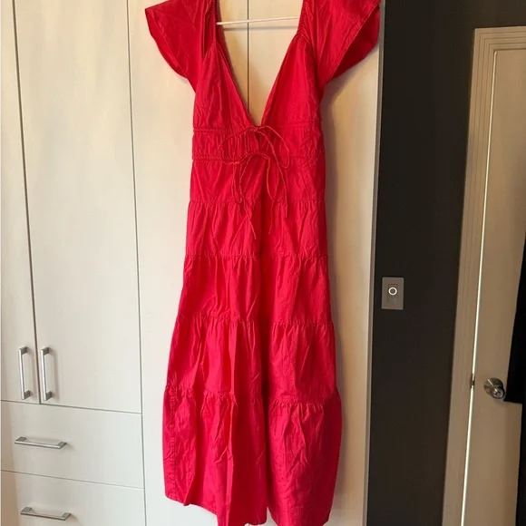O.P.T. Fallen Maxi Cotton Dress in Red-Pink - Picture 2 of 8